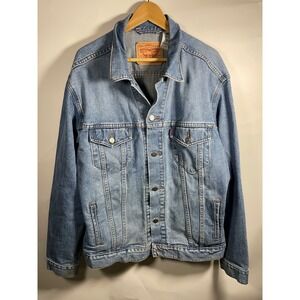 Levi Strauss Co Mens Standard Trucker Jacket Blue Denim Size XL